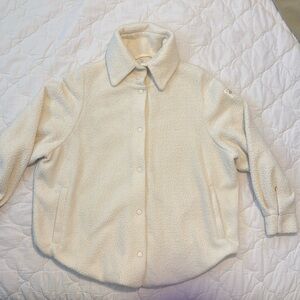 Alo Yoga Sherpa Shacket in Ivory